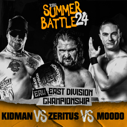 Ankündigungsbild Eastside Revolution Summer Battle 2024: ERW East Division Championship Match: Cody Kidman vs. Zeritus vs. Fast Time Moodo